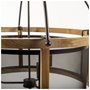 65456 - Penhill (25"x24") Black and Wooden Three Bulb Chandelier 