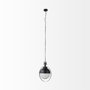 65463 - Leighton II 15x20 Black Metal Spherical Pendant Light 