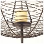 67040 - Rihanna I Small Black Metal Umbrella Candle Holder Lantern 