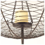 67041 - Rihanna II Medium Black Metal Umbrella Candle Holder Lantern