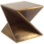 67095 - Zelda 20L x 20W Gold Metal-Cladded Z-Shaped Wooden Accent Table 