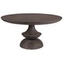 67119-AB - Crossman 60" Round Dark Brown/Gray Solid Wood Table Top & Base Dining Table