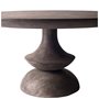 67119-AB - Crossman 60" Round Dark Brown/Gray Solid Wood Table Top & Base Dining Table
