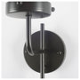67135 - Bougeoir I I 8x20 Gray Metal Cylindrical Glass Shade Wall Sconce 