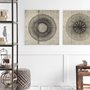 100005-S - Cross Cut II (MC) by Mercana Studio a Hand Embellished Textured Canvas
