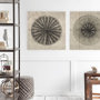 100006-S - Cross Cut III (MC) by Mercana Studio a Hand Embellished Textured Canvas
