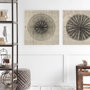 100007-S - Cross Cut IV (MC) by Mercana Studio a Hand Embellished Textured Canvas