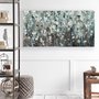 100031-L - White Blooms with Navy II (MC) by Mercana Studio a Hand Embellished Textured Canvas