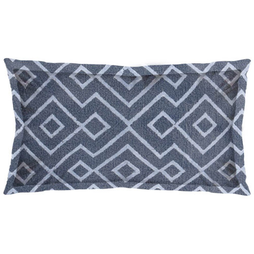 67349 - Boswell III 14 x 26 Blue Diamond Patterned Pillow Cover 