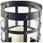 67190 - Oliver Black Metal/Glass Caged Table Candle Holder 