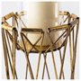 67187 - Othello II Short Antiqued Brass Metal Table Candle Holder 