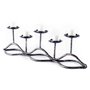 67188 - Orville Black Metal Pipe Five Tealight Table Candle Holder 