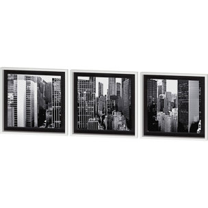 Custom Panorama of NYC VII (MC) (Set of 3) by Jeff Pica Hand Embelished Framed Photo Art Print Matte
