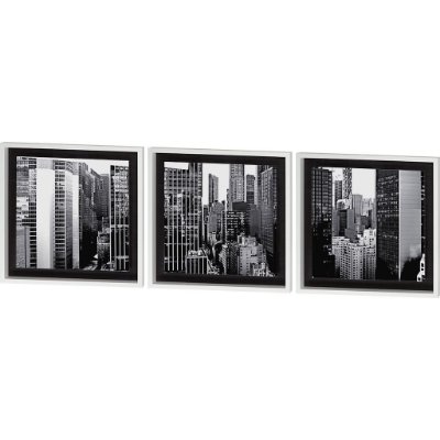 9450 - Custom Panorama of NYC VII (MC) (Set of 3) by Jeff Pica Hand Embelished Framed Photo Art Print Matte