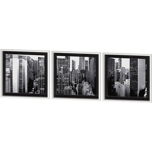 9450 - Custom Panorama of NYC VII (MC) (Set of 3) by Jeff Pica Hand Embelished Framed Photo Art Print Matte