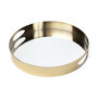 67242 - Serkis 15L x 15W Gold Metal Mirrored Base Round Tray 