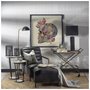 67000 - Denmark (55.1"H) Black/Gold Concrete Base Metal Shade Floor Lamp