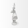 57901 - Mozart 22.5H White Painted Resin Deer In A Suit Bust