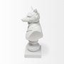 57900 - Murray 13H White Painted Resin Fox in a Suit Bust