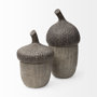 57896 - Mandor I (Small) 6L x 6W Brown Resin Acorn Box 