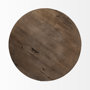 67108 - Triumph 40" Round Brown Solid Wood Top Black Metal Base Coffee Table