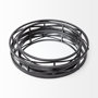 67237 - Piers (Set of 2) Black Metal Mirrored Round Trays