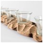 67286 - Yerba Reclaimed Mango Wood Five Tealight Table Candle Holder