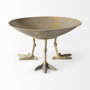 67219 - Chadwick II 13L x 13W Gold Metal Webbed Feet Bowl