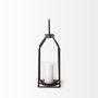 67244 - Kingston II Small Rustic Metal Framed Table Candle Holder 