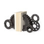 67648 - Cogsworth Set of 2 14L x 4W Brown Resin Industrial Gear Bookends