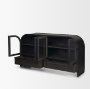67532 - Gehry I 62.3x16.5 Black Metal Frame w/Wood Accent 4 Cabinet Door Two Drawer Sideboard