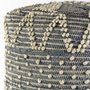 67584 - Rofi Blue Denim and Cream Cotton Stitched Square Pouf 