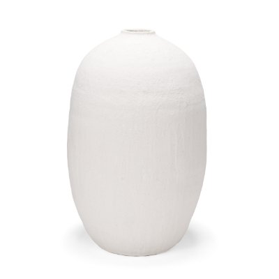 67679 - Karakum II Large White Textured Ceramic Vase 