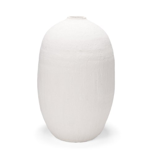 67679 - Karakum II Large White Textured Ceramic Vase 