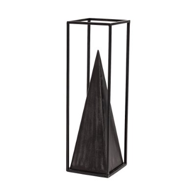 67656 - Memphis I (Large) 5L x 5W Black Metal Pyramid In A Square Frame