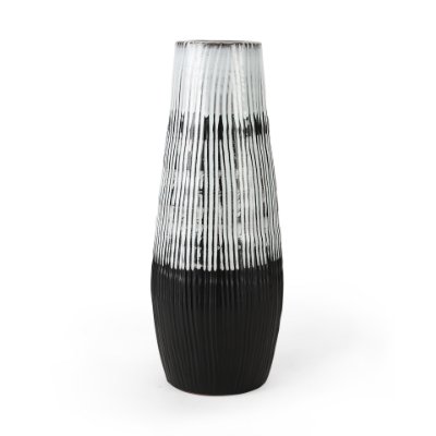 67672 - Tanami I Tall Dark Brown/White Ceramic Vase 