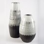 67672 - Tanami I Tall Dark Brown/White Ceramic Vase 