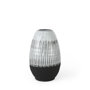 67673 - Tanami II Short Dark Brown/White Glazed Ceramic Vase