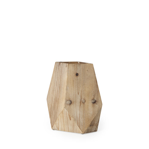 67247 - Allen III Tall Natural Wooden Base Oval Vase