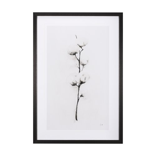 12013 - Snow Greetings II by Panpan a Framed Art Print Matted under Glass
