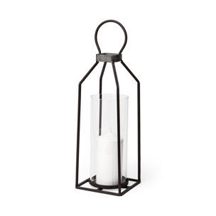 Kingston I Large Rustic Metal Framed Table Candle Holder 