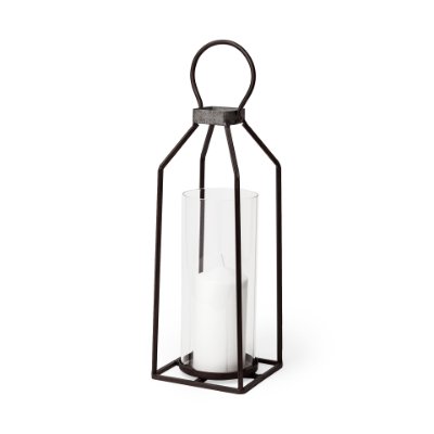 67243 - Kingston I Large Rustic Metal Framed Table Candle Holder 