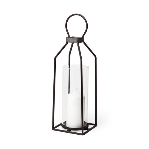 67243 - Kingston I Large Rustic Metal Framed Table Candle Holder 