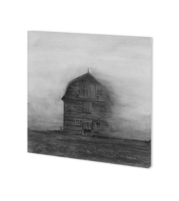 100722-S - Barn House in Wind I by Mercana Studio a Hand Embellished Textured Canvas