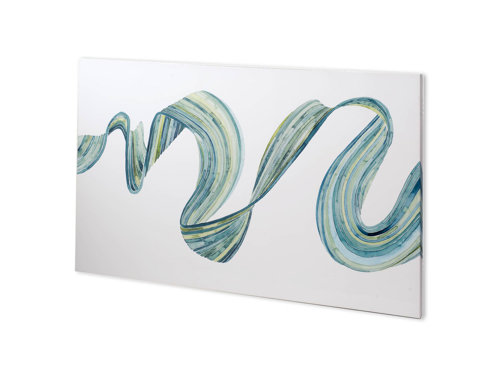 100829-S - Ribbon Stream I by Grace Popp a Hand Embellished Textured Canvas