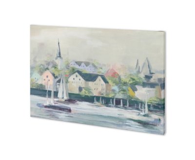 100880-S - Home Port II by Mercana Studio a Hand Embellished Textured Canvas