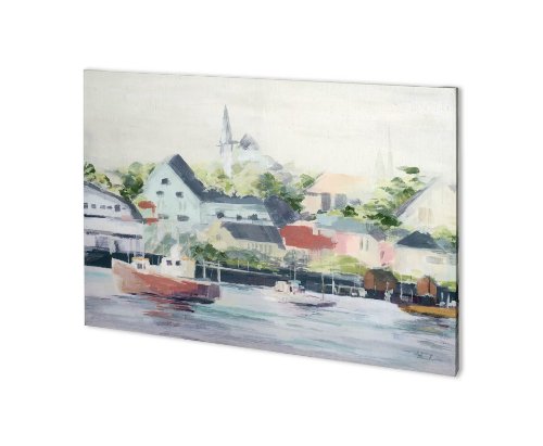 100879-S - Home Port I by Mercana Studio a Hand Embellished Textured Canvas
