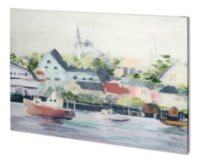 100879-L - Home Port I by Mercana Studio a Hand Embellished Textured Canvas