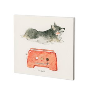 Corgi's Backery III by Mercana Studio a Hand Embellished Textured Canvas