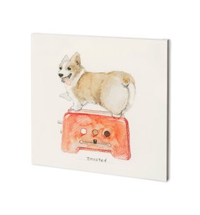 Corgi's Backery II by Mercana Studio a Hand Embellished Textured Canvas